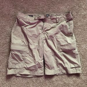 REI khaki cargo shorts